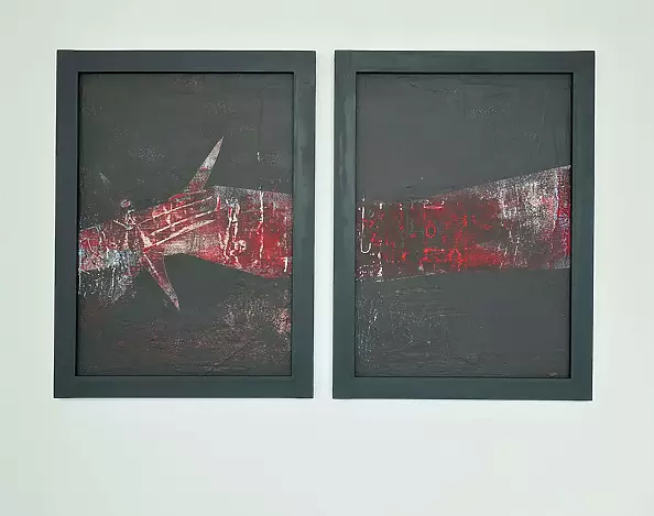 Piotr Kukla Qkla - "Thorn", diptych 2021 (2x 78x58)