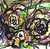 Marzena Salwowska, Dornige Rosen/Gras und Blume, Weitere, Tinte - Papier, 42 x 30