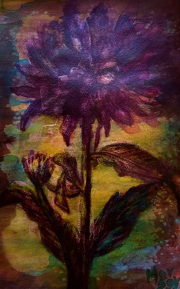 Marzena Salwowska, Le poids d'une fleur/d'une herbe et d'une fleur, Aquarelles, Autres, Encre - papier, 27 x 42