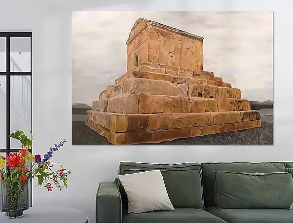 Maryam Gomizi, The Silence of Pasargadae – Mary G, Oil painting - canvas, 70 x 50