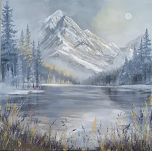   - The silence of a mountain lake