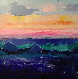Grażyna Pindelska-Jarosz, Тишина, Масляная картина - холст, 50 x 40