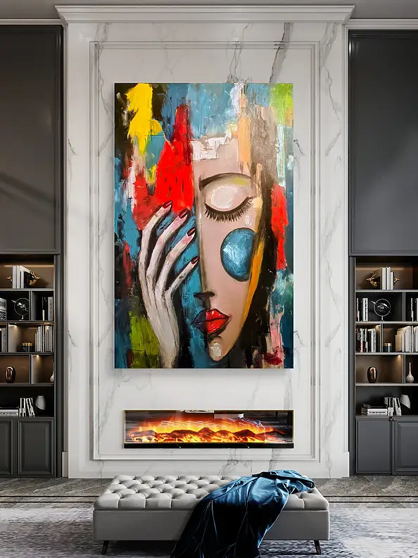 katarzyna nachajska, Silence under the eyelid, Acrylic painting - canvas, 100 x 150