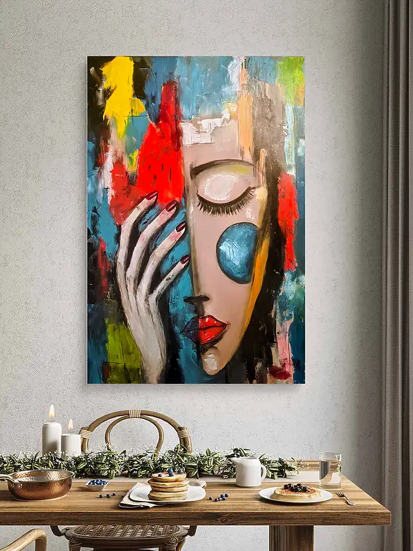 katarzyna nachajska, Silence under the eyelid, Acrylic painting - canvas, 100 x 150