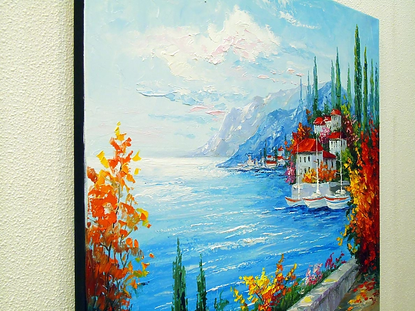 Olha Darchuk - City on the sea coast