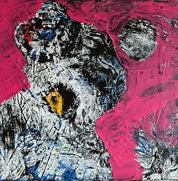 Dorota Jabłońska, Ciurkadełko, Obraz akrylowy, Obraz olejny, Techniki mieszane - płótno, 50 x 50