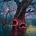 Wojciech Pater, Cold Moon Terror, Obraz olejny - płyta, 40 x 60