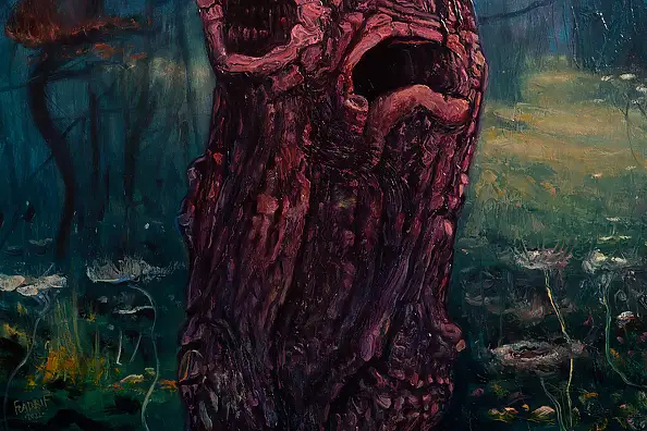 Wojciech Pater, Cold Moon Terror, Obraz olejny - płyta, 40 x 60
