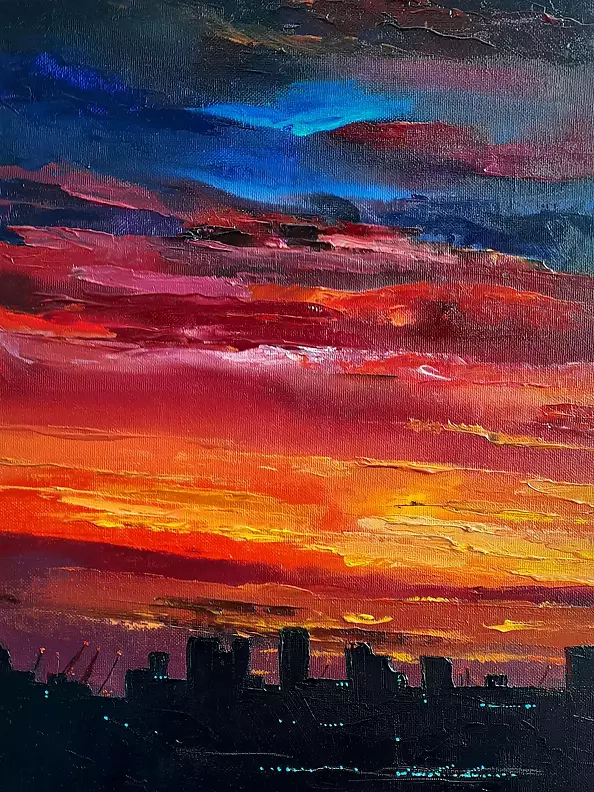 Tatiana Mienkina - Colorful City Sunset