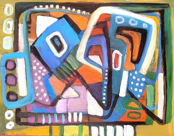 Kolesnikova Irina, Zusammensetzung 1, Ölbild, Pastell - Papier, 27 x 21