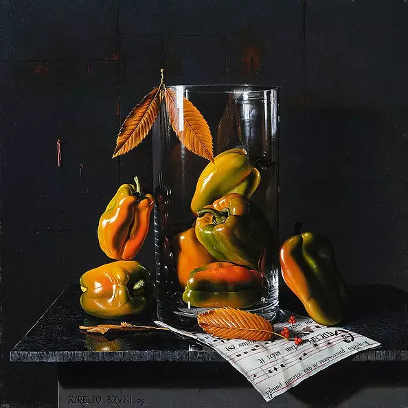 Aurelio Bruni - Composizione con peperoni