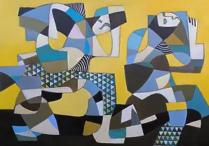 Kolesnikova Irina, Construction of Feelings, Obraz olejny - płótno, 100 x 69