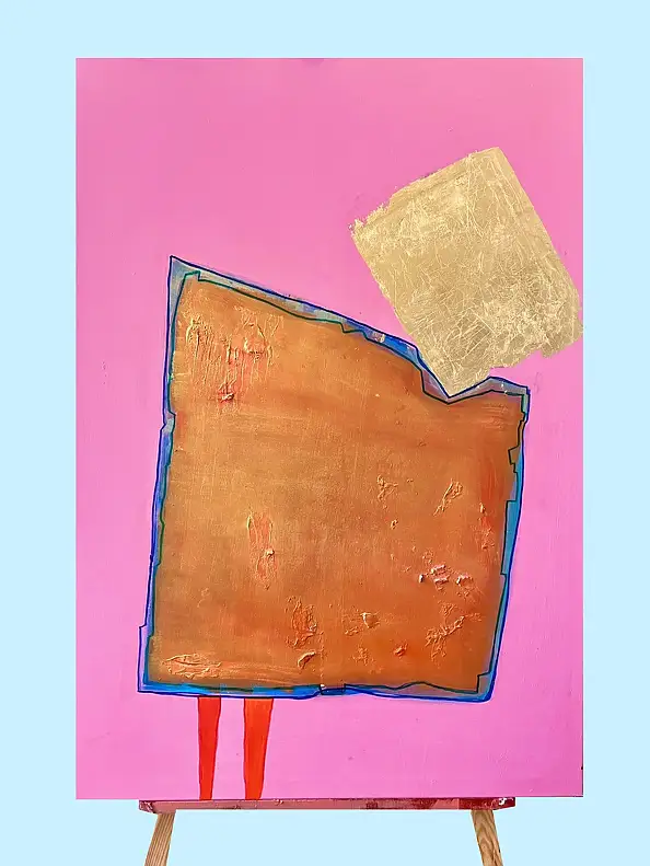 eL Moccko,  Contornos , Gwasz , Obraz akrylowy - płótno, 90 x 130