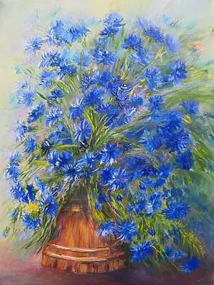 Maria Roszkowska - Cornflowers in the kit