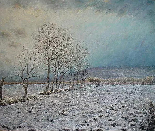 Fabio Masciangelo - The village of poplars, snow effect