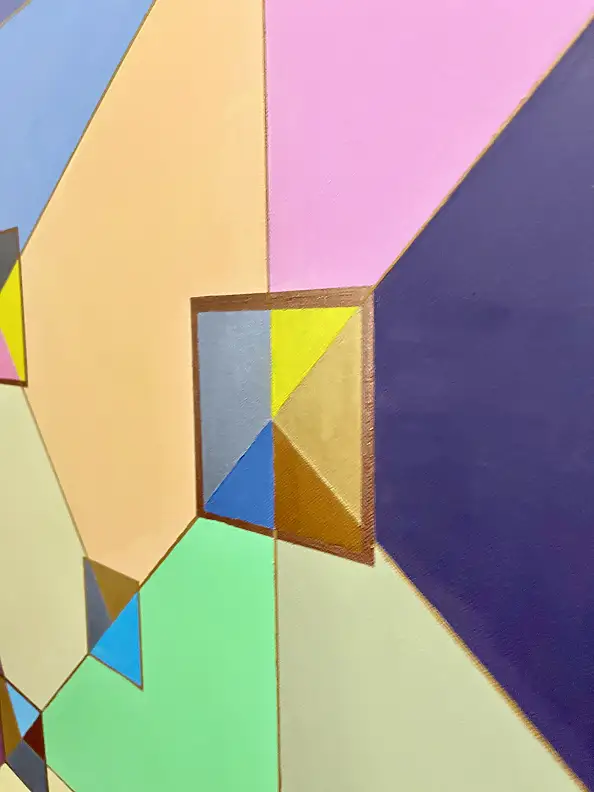 eL Moccko, Cuadrado, Obraz akrylowy - płótno, 100 x 80