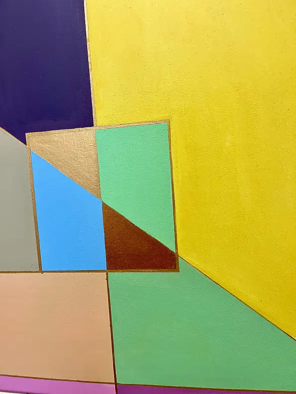 eL Moccko, Cuadrado, Obraz akrylowy - płótno, 100 x 80