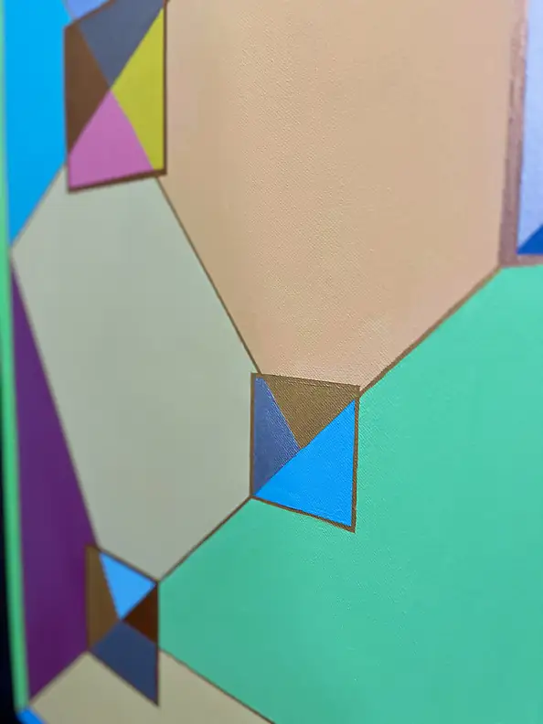 eL Moccko, Cuadrado, Obraz akrylowy - płótno, 100 x 80