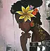 Aneta Majcher - Cuban Lady with Flowers