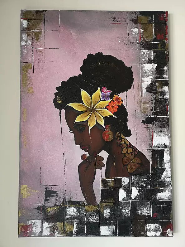 Aneta Majcher - Cuban Lady with Flowers