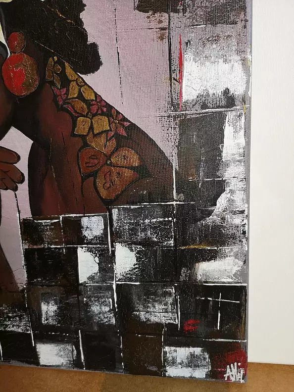 Aneta Majcher - Cuban Lady with Flowers