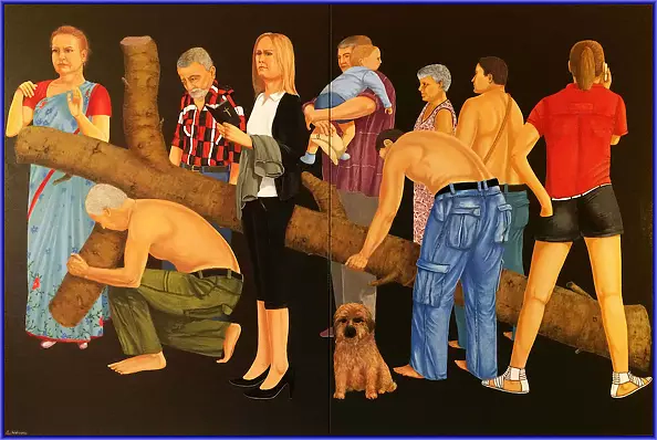 Marian Wiekiera - Cycle (1) '' Behind That Queue This Stands ''