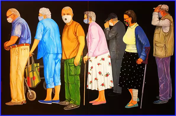 Marian Wiekiera - Cycle (26) '' What's the queue standing for ''