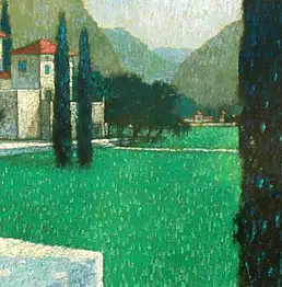 Adam Marczukiewicz, кипарисы, Масляная картина - холст, 70 x 90