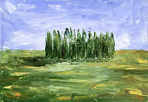 Maga Fabler - Cypresses in Orcia Valley