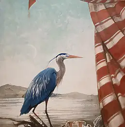 Renata Wypych, Цапля, Акрилова картина - холст, 51 x 73
