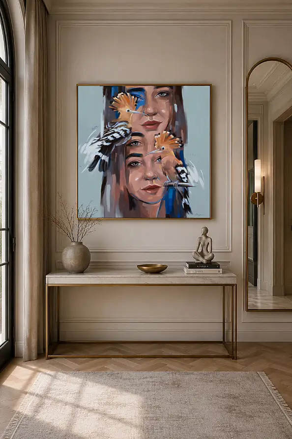 Magdalena Dziejma, Sort de vue 2 (huppette), Peinture acrylique - toile, 100 x 100