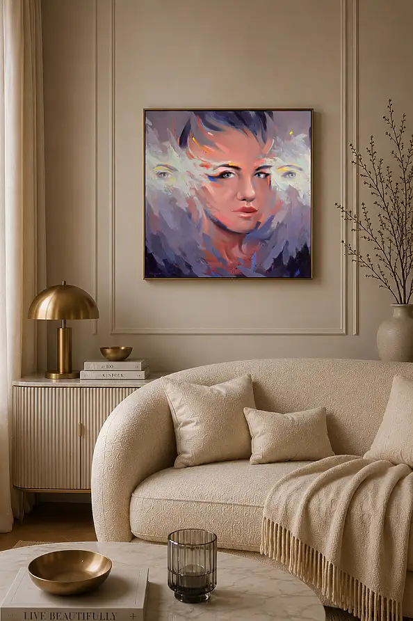 Magdalena Dziejma, Le sortilège de la vision 8, Peinture acrylique - toile, 75 x 75