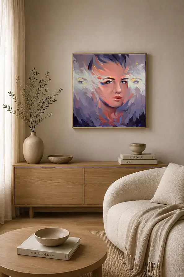 Magdalena Dziejma, Le sortilège de la vision 8, Peinture acrylique - toile, 75 x 75