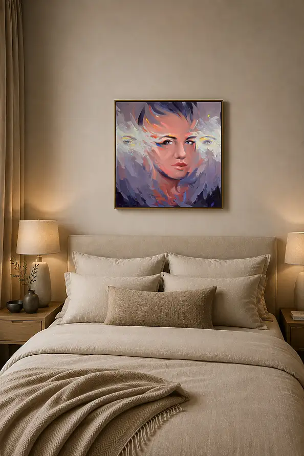 Magdalena Dziejma, Le sortilège de la vision 8, Peinture acrylique - toile, 75 x 75