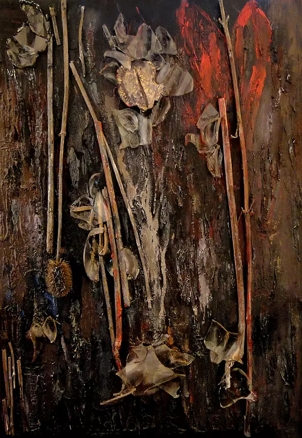 Iwona Wolińska - Black composition with glass