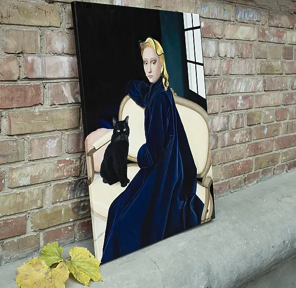 Nataliya Bagatskaya - Black Cat on a Yellow Sofa