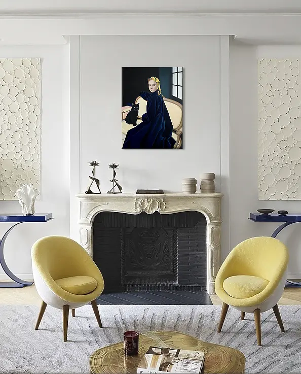 Nataliya Bagatskaya - Black Cat on a Yellow Sofa