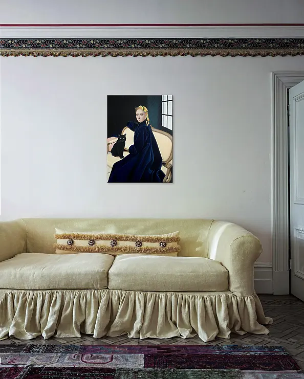 Nataliya Bagatskaya - Black Cat on a Yellow Sofa