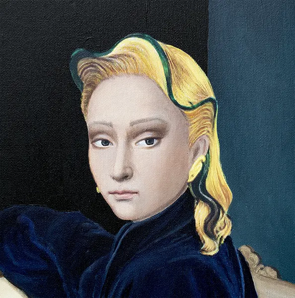 Nataliya Bagatskaya - Black Cat on a Yellow Sofa