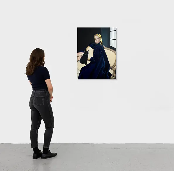 Nataliya Bagatskaya - Black Cat on a Yellow Sofa