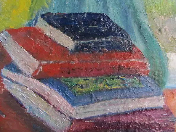 Barbara Przyborowska - Black cat by the window