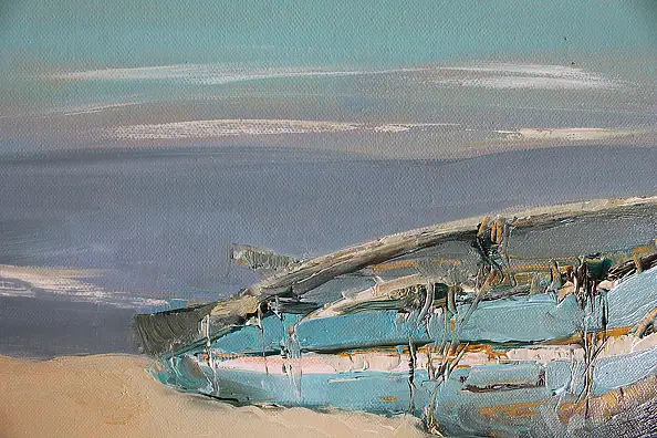 Henadzy Havartsou, Czekając na morze, Obraz olejny - płótno, 70 x 40