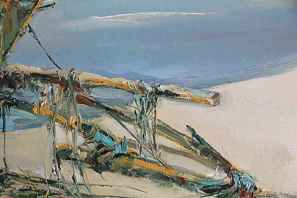 Henadzy Havartsou, Czekając na morze, Obraz olejny - płótno, 70 x 40