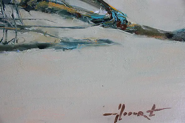 Henadzy Havartsou, Czekając na morze, Obraz olejny - płótno, 70 x 40