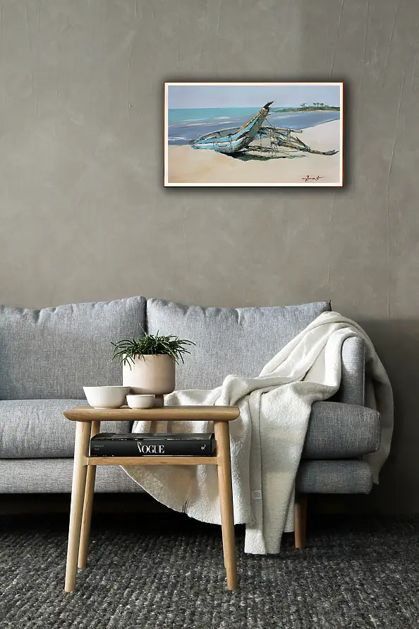 Henadzy Havartsou, Czekając na morze, Obraz olejny - płótno, 70 x 40