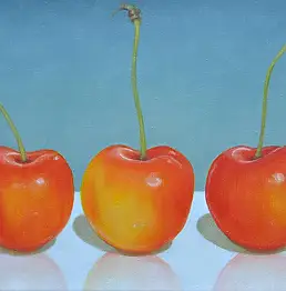 Bogusława Dzik, Вишня 2, Масляная картина - холст, 40 x 20