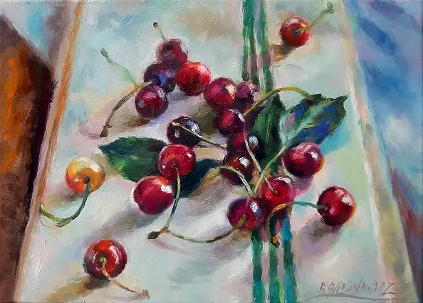 Barbara Gulbinowicz - Czereśnie na stole