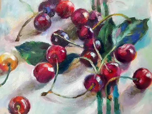 Barbara Gulbinowicz - Czereśnie na stole