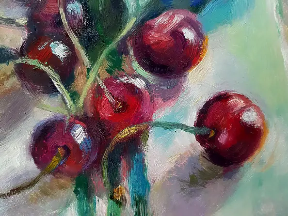 Barbara Gulbinowicz - Czereśnie na stole