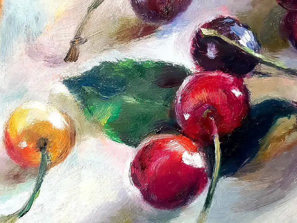 Barbara Gulbinowicz - Czereśnie na stole